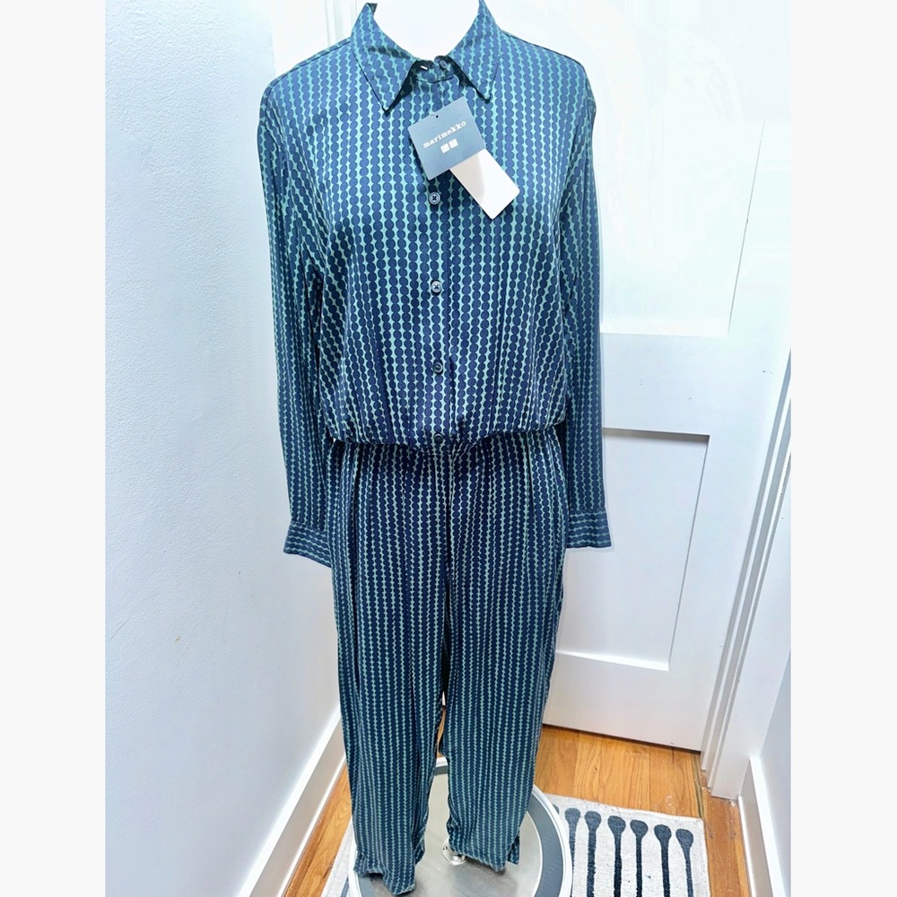 UNIQLO MARIMEKKO Rayon Polka Dot LS Jumpsuit NWT